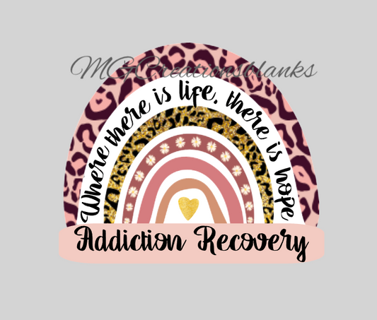 Addiction Recovery awareness clear acrylic blanks & vinyl decal, acrylic blank, decal, vinyl decal, cast acrylic, suicide prevention badge reel, acrylic blank