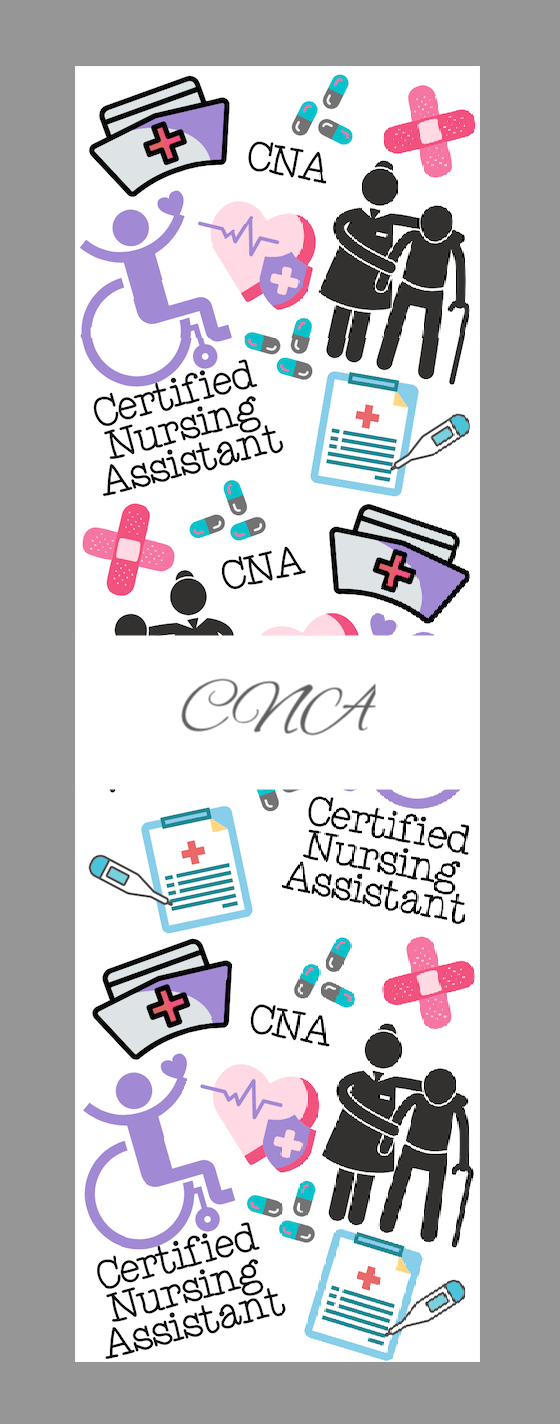 CNA pen wrap vinyl sheet, Medical pen wrap, Nurse pen wrap vinyl print sheet, pattern vinyl for pens, pen wrap craft vinyl for Cricut and Silhouette