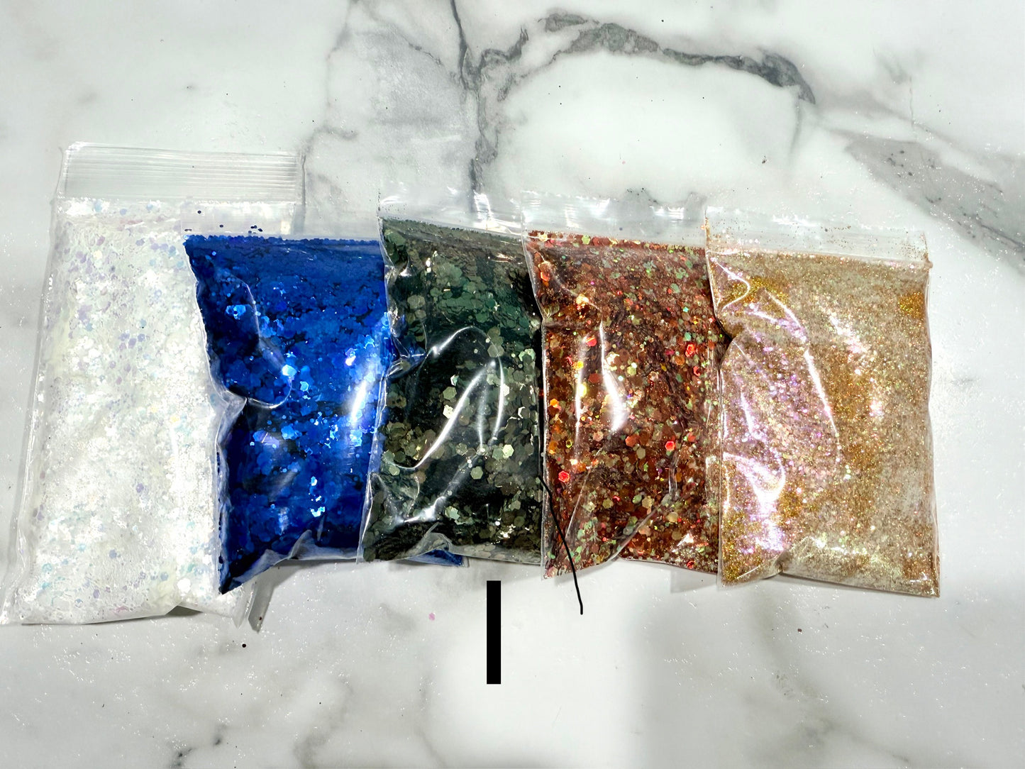 Chunky glitter destash bundle (qty 5), fine glitter bags, fine glitter, chunky glitter, craft glitter