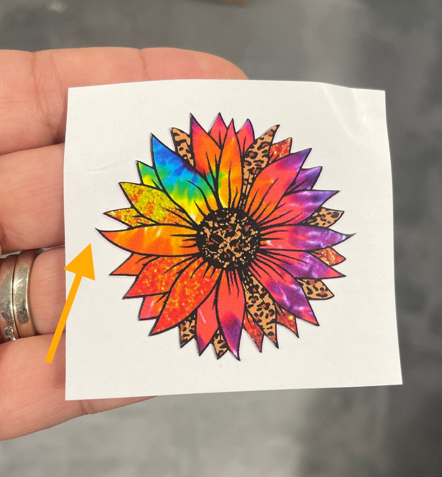 Sunflower acrylic blanks for badge reels & vinyl decal, acrylic blank, decal, vinyl decal, cast acrylic, badge reel, sunflower badge reel