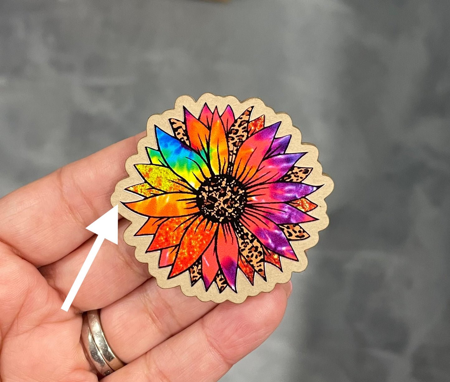 Sunflower acrylic blanks for badge reels & vinyl decal, acrylic blank, decal, vinyl decal, cast acrylic, badge reel, sunflower badge reel