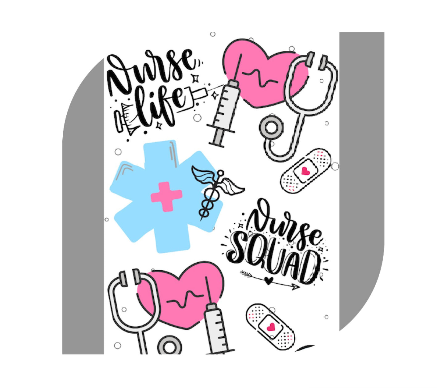Nurse pen wrap vinyl sheet, Medical pen wrap, pen wrap vinyl print sheet, pattern vinyl for pens, pen wrap craft vinyl for Cricut and Silhouette