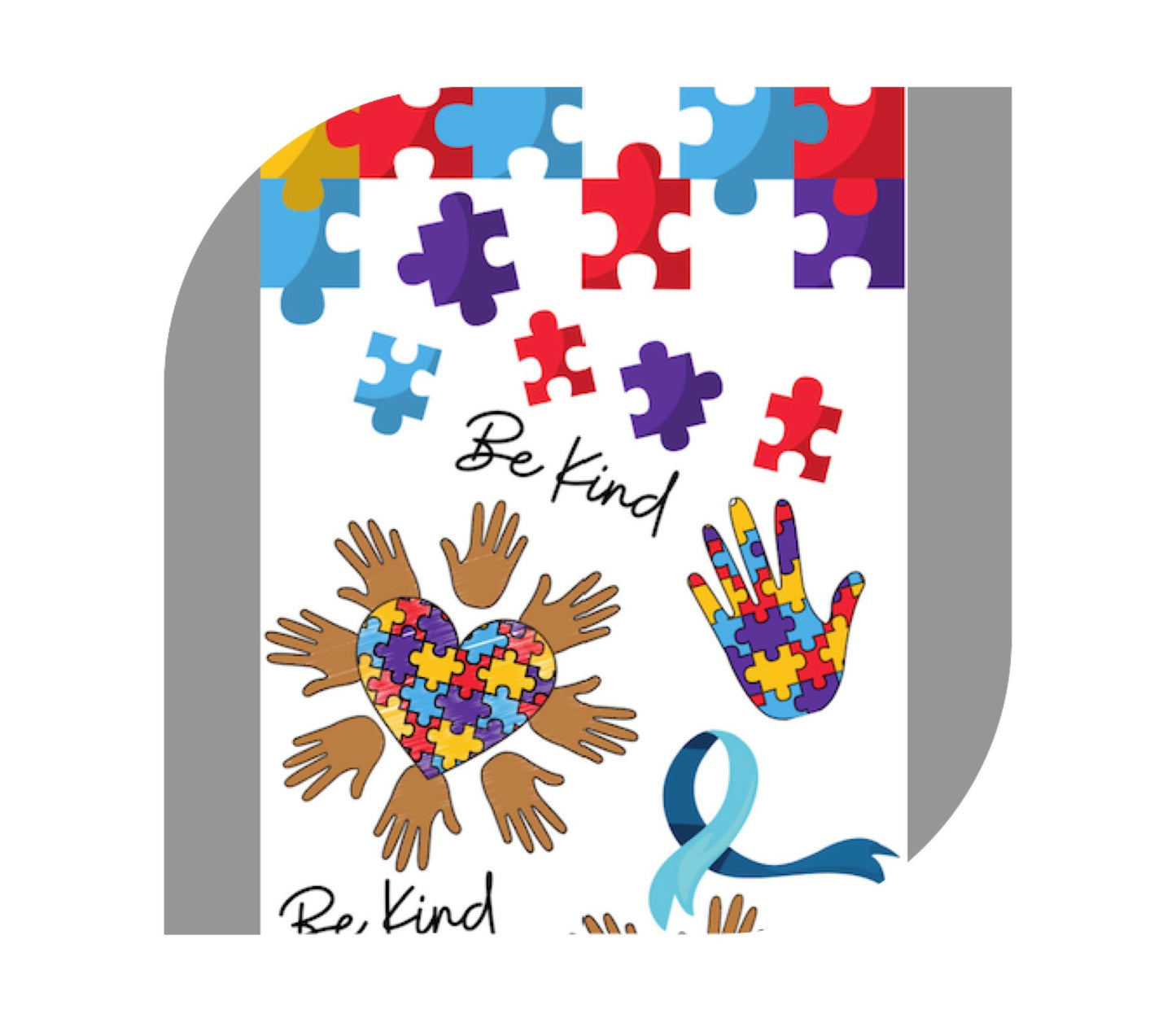 Be kind pen wrap vinyl sheet, Autism pen wrap, pen wrap vinyl print sheet, pattern vinyl for pens, pen wrap craft vinyl for Cricut and Silhouette