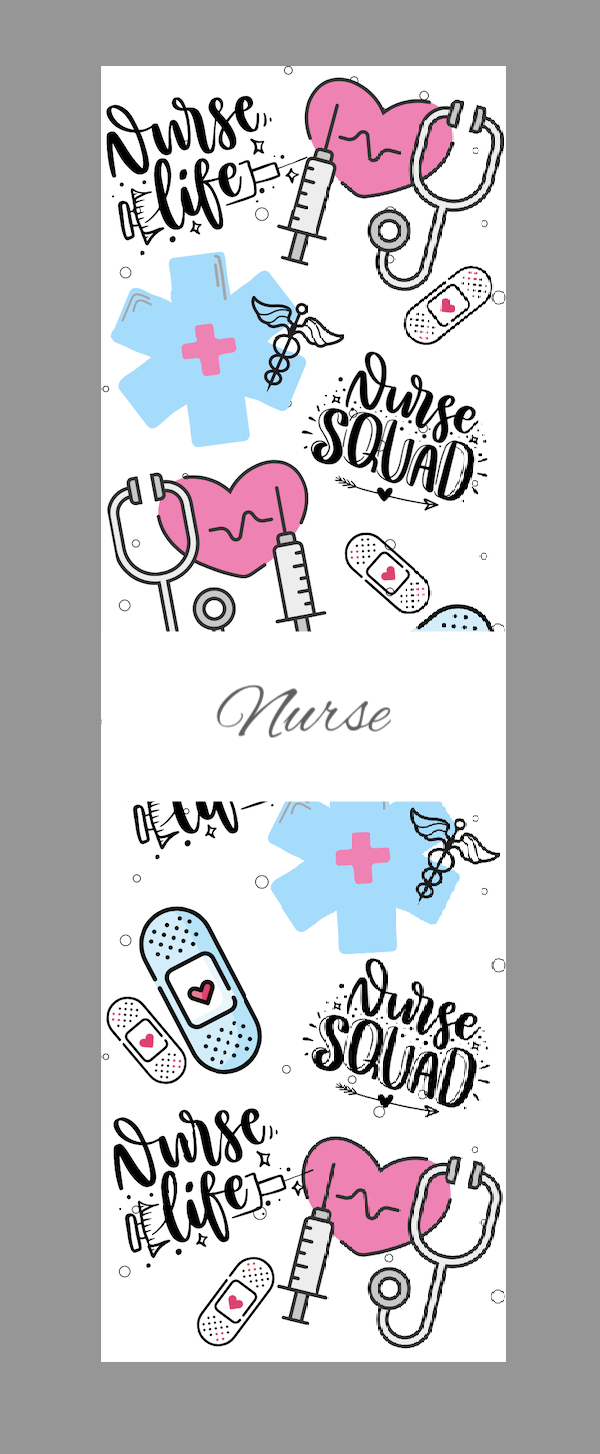 Nurse pen wrap vinyl sheet, Medical pen wrap, pen wrap vinyl print sheet, pattern vinyl for pens, pen wrap craft vinyl for Cricut and Silhouette