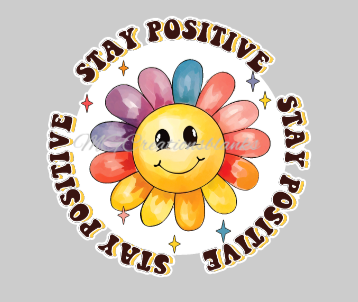Stay positive acrylic blank for badge reels & vinyl decal, acrylic blank, decal, vinyl decal, cast acrylic, badge reel, stay positive