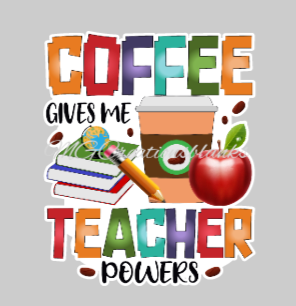 Teacher superpowers clear acrylic blanks for badge reels & vinyl decal, acrylic blank, decal, vinyl decal, cast acrylic, teacher badge reel