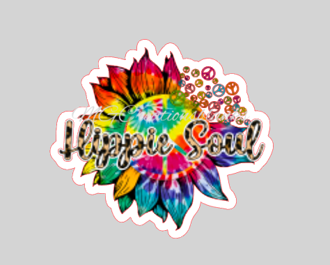 2” Hippie Soul acrylic blanks for badge reels & vinyl decal, acrylic blank,  decal, vinyl decal, cast acrylic, reel, Hippie badge reel