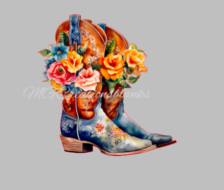 Western boots acrylic blank for badge reel & vinyl decal, acrylic blank, decal, vinyl decal, cast acrylic, Badge reel, Western boots reel