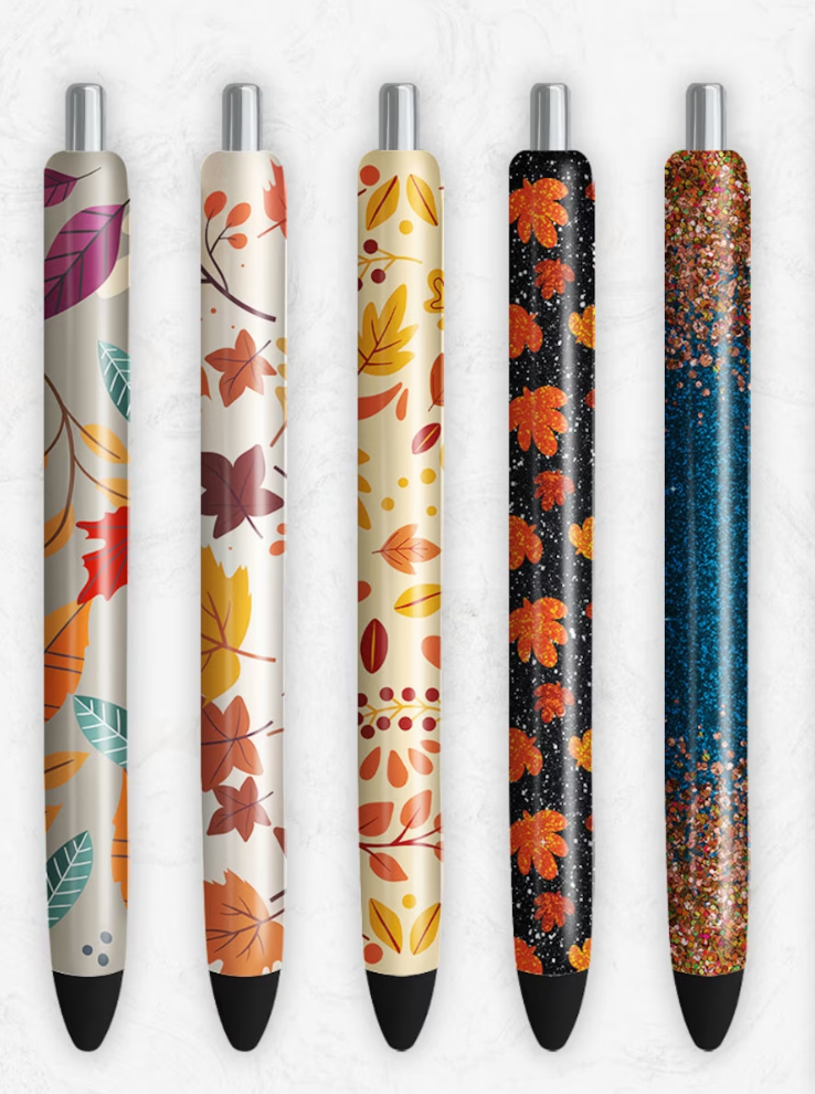 Fall pen wrap vinyl sheet, Fall pen wrap, pen wrap vinyl print sheet, pattern vinyl for pens, pen wrap craft vinyl for Cricut and Silhouette