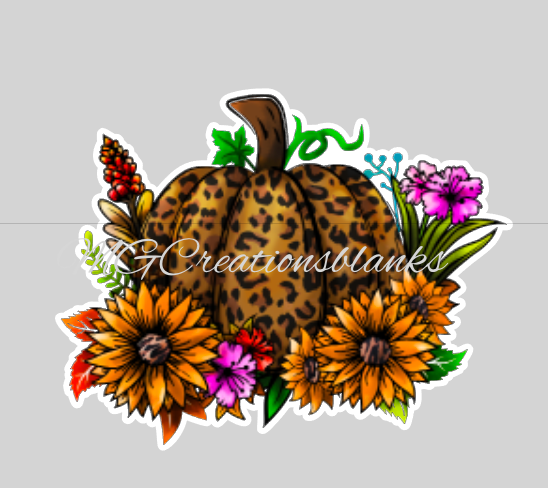 Pumpkin clear acrylic blanks for badge reels with matching vinyl decal, acrylic blank, decal, vinyl decal, Fall pumpkin acrylic blank
