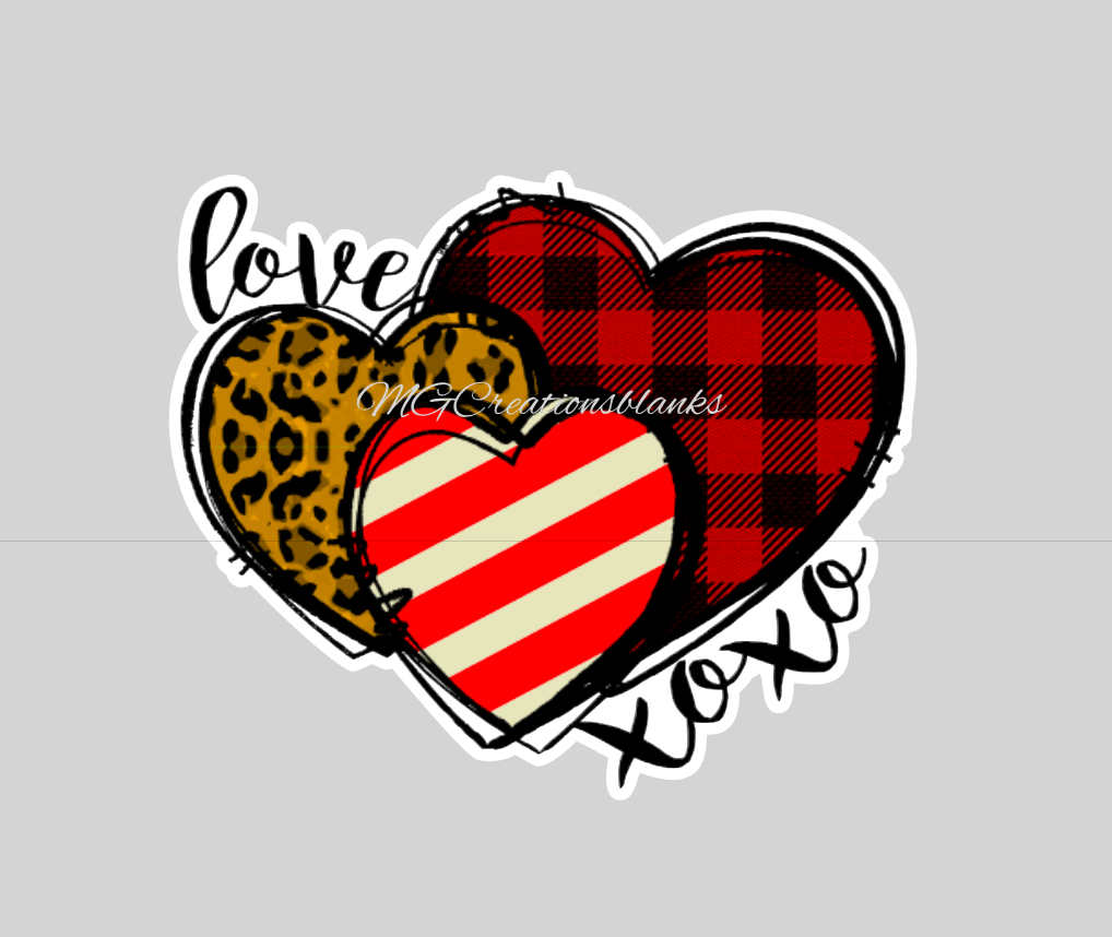 Valentine hearts clear acrylic blanks for badge reels with matching vi –  MGCreationsblanks