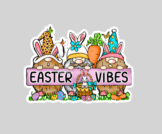 Easter vibes clear acrylic blanks for badge reels with matching vinyl decal, acrylic blank, decal, vinyl decal, Easter acrylic blank