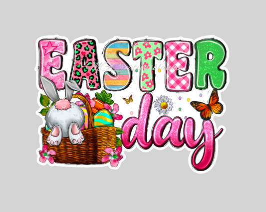 Easter day clear acrylic blanks for badge reels with matching vinyl decal, acrylic blank, decal, vinyl decal, Easter day acrylic blank