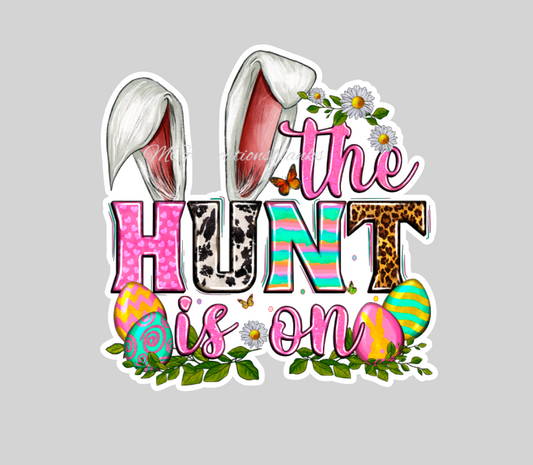 Easter Hunt clear acrylic blanks for badge reels with matching vinyl decal, acrylic blank, decal, vinyl decal, Easter acrylic blank
