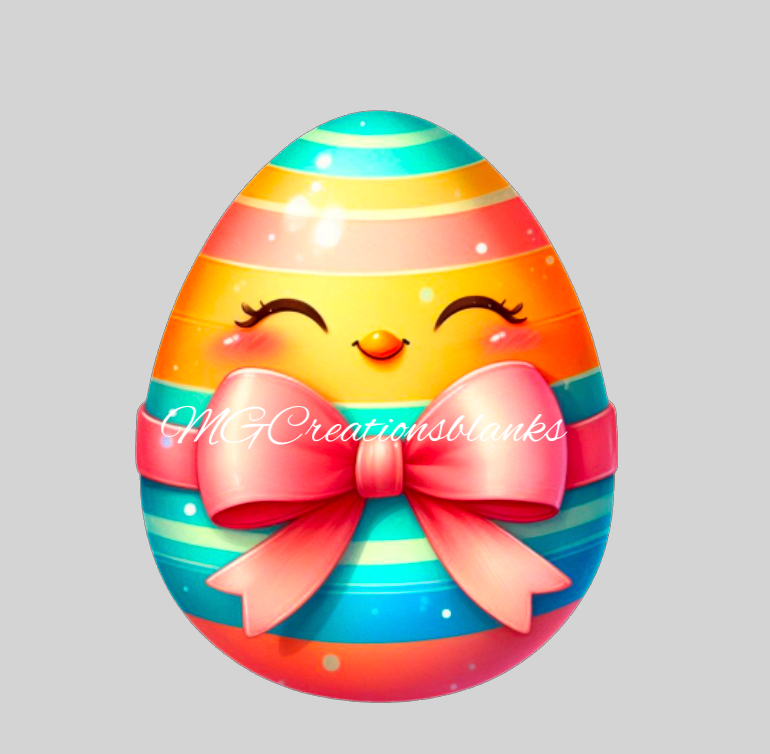 Easter egg clear acrylic blanks for badge reels with matching vinyl decal, acrylic blank, decal, vinyl decal, Easter acrylic blank
