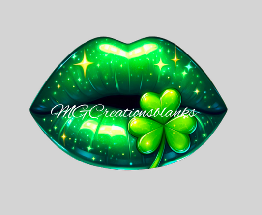 St. Patrick acrylic blank for badge reel with matching vinyl decal, Kiss me I'm Irish acrylic blank, decal, vinyl decal, St. Patrick acrylic blank