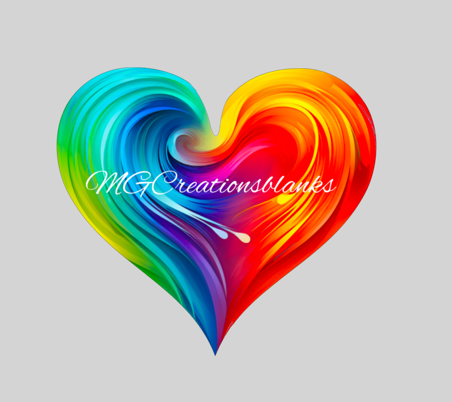 Heart Clear Acrylic Blank For Badge Reels With Matching Vinyl Decal A Mgcreationsblanks 3994