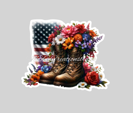 Veteran boots acrylic blank for badge reel & vinyl decal, acrylic blank, decal, vinyl decal, cast acrylic, Independence Day Badge reel, 4th of July badge reel