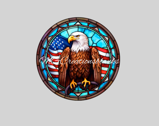 Patriotic USA Eagle Flag clear acrylic blanks for badge reels with matching vinyl decal, acrylic blank, decal, vinyl decal, Independence day acrylic