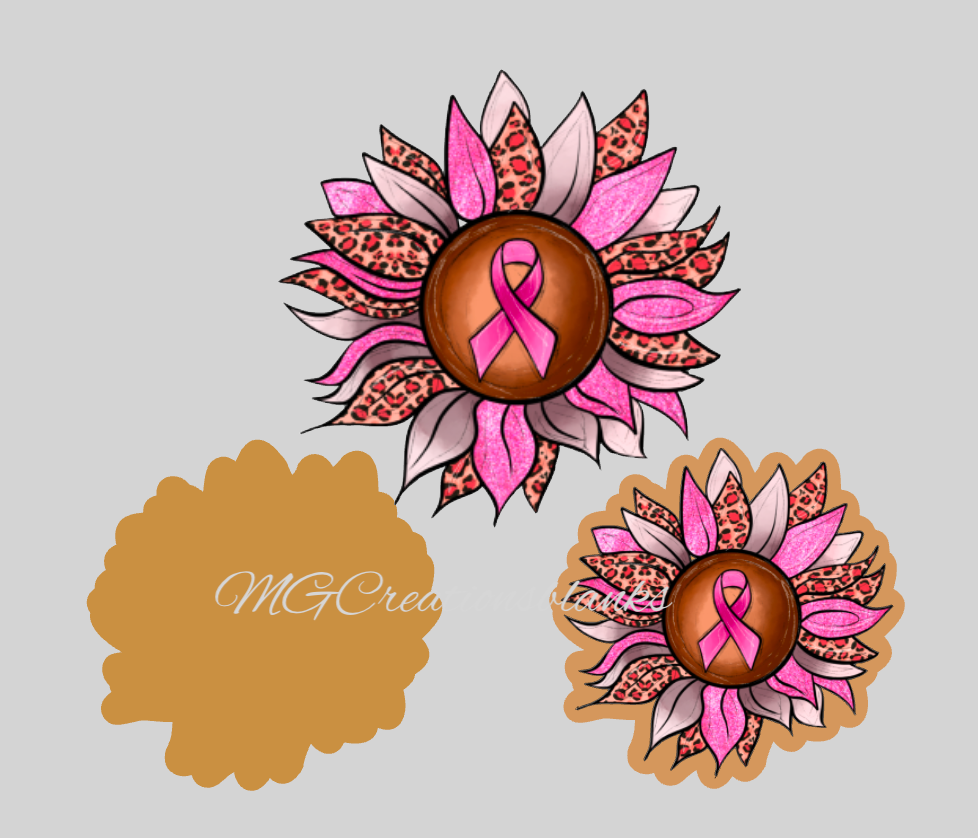 Breast cancer awareness clear acrylic blanks & vinyl decal, acrylic blank, decal, vinyl decal, cast acrylic, cancer awareness badge reel, acrylic blank