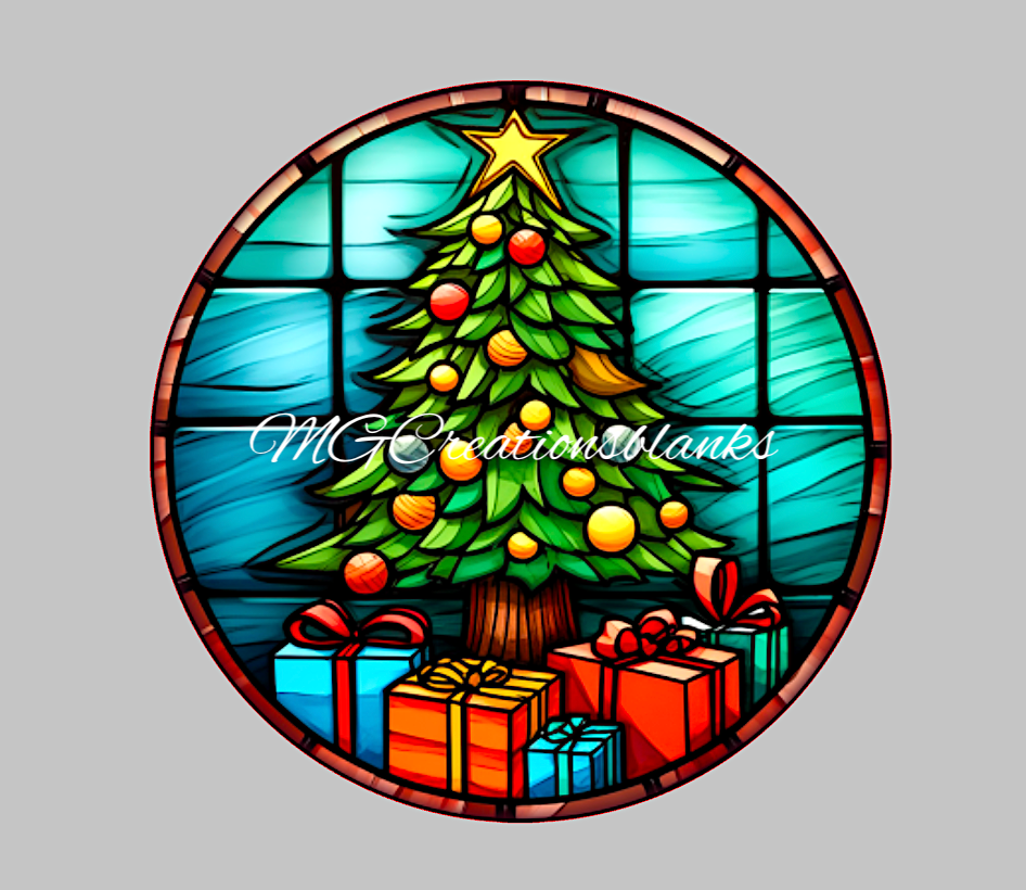Christmas tree clear acrylic blank for badge reel with matching vinyl decal, acrylic blank, decal, vinyl decal, Christmas tree decal, acrylic, Christmas acrylic blank