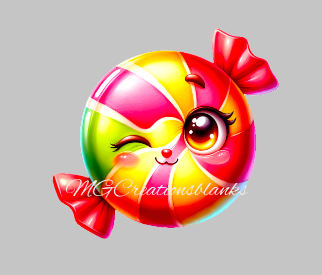 Candy acrylic blank for badge reel & vinyl decal set, candy acrylic blank, sweets decal, vinyl decal, sweets cast acrylic, candy acrylic blank