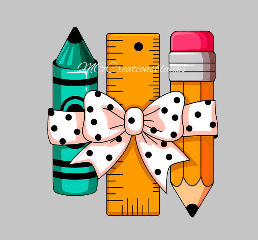 Teacher pencil bow clear acrylic blank for badge reels & vinyl decal, Teacher pencil bow acrylic blank, vinyl decal, cast acrylic, teacher badge reel