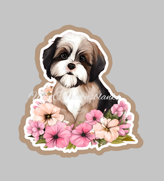 Dog clear acrylic blanks for badge reels with matching vinyl decal, acrylic blank, decal, vinyl decal, Dog decal, Dog acrylic blank, Dog