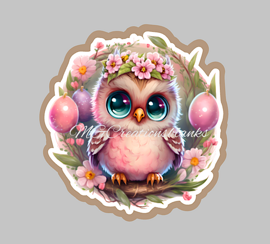 Owl clear acrylic blanks for badge reels with matching vinyl decal, acrylic blank, decal, vinyl decal, owl decal, acrylic, owl