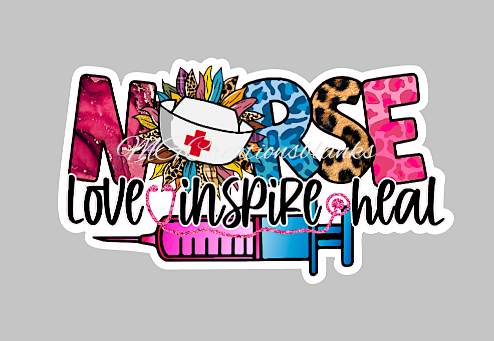 Nurse acrylic blanks for badge reels & vinyl decal, acrylic blank, decal, vinyl decal, cast acrylic,  reel, Nurse badge reel