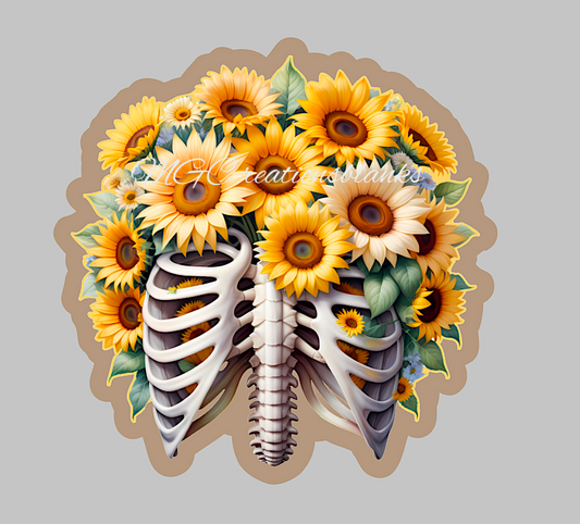Rib Cage clear acrylic blanks for badge reels & vinyl decal, acrylic blank, decal, vinyl decal, cast acrylic, ribcage badge reel, ribs
