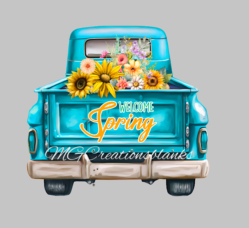 Hello Spring acrylic blank for badge reels & vinyl decal, acrylic blank, decal, vinyl decal, cast acrylic, badge reel, Spring badge reel