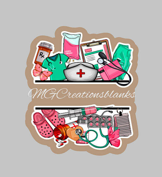 Medical acrylic blanks for badge reels & vinyl decal, acrylic blank, decal, vinyl decal, cast acrylic, badge reel, Nurse badge reel