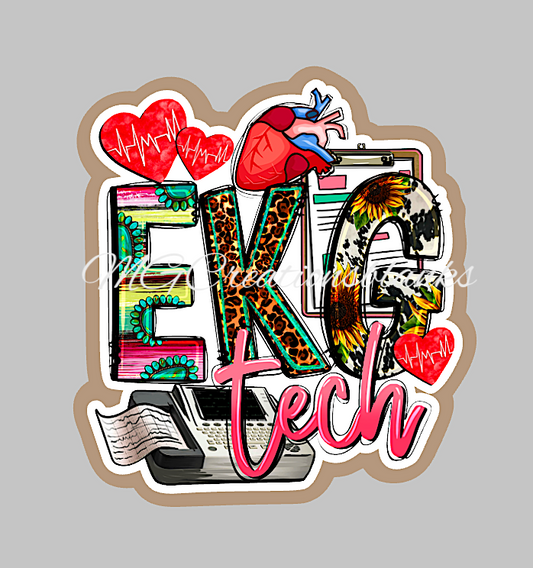 EKG acrylic blanks for badge reels & vinyl decal, acrylic blank, decal, vinyl decal, cast acrylic, reel, Nurse badge reel, EKG reel