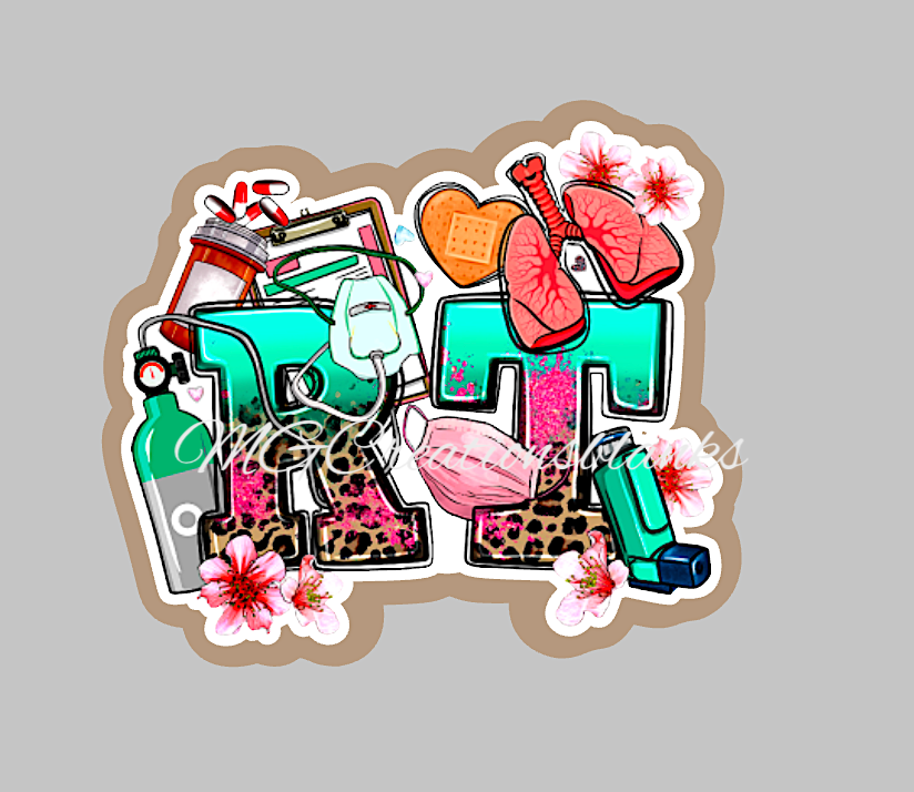 Respiratory Therapy acrylic blank for badge reels & vinyl decal, acrylic blank, decal, vinyl decal, cast acrylic, reel, RT badge reel, RT