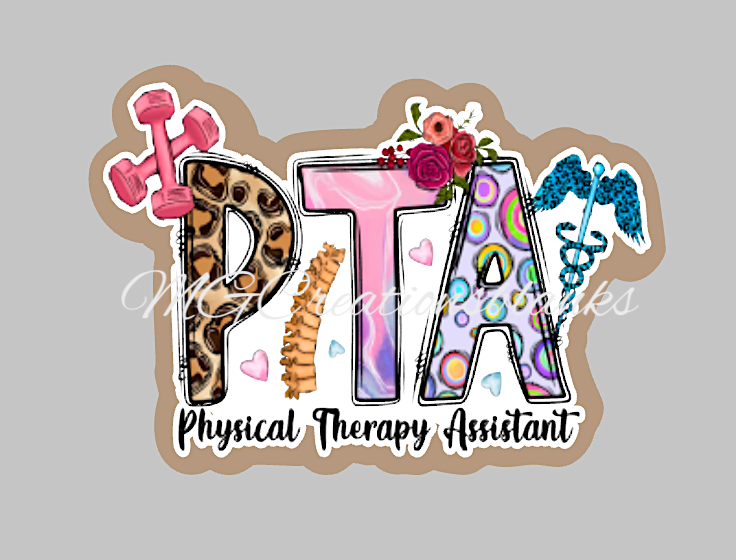 Physical Therapist acrylic blanks for badge reels & vinyl decal, acrylic blank, decal, vinyl decal, cast acrylic, reel, PT badge reel, PT