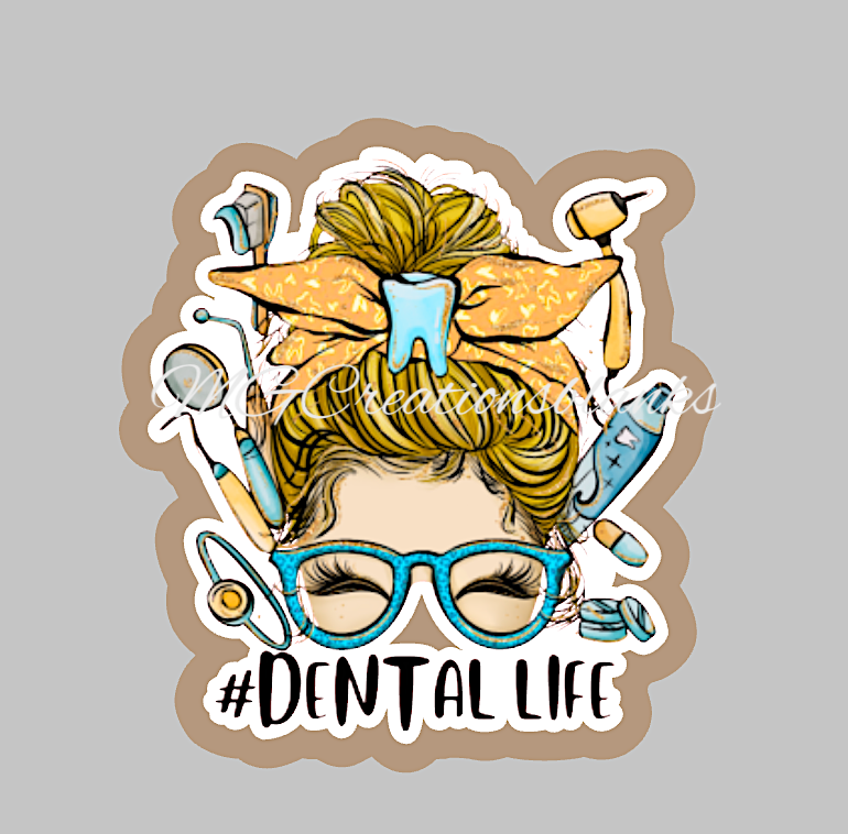 Dental Life acrylic blanks for badge reels & vinyl decal, acrylic blank, decal, vinyl decal, cast acrylic, reel, Nurse badge reel, X-rays reel