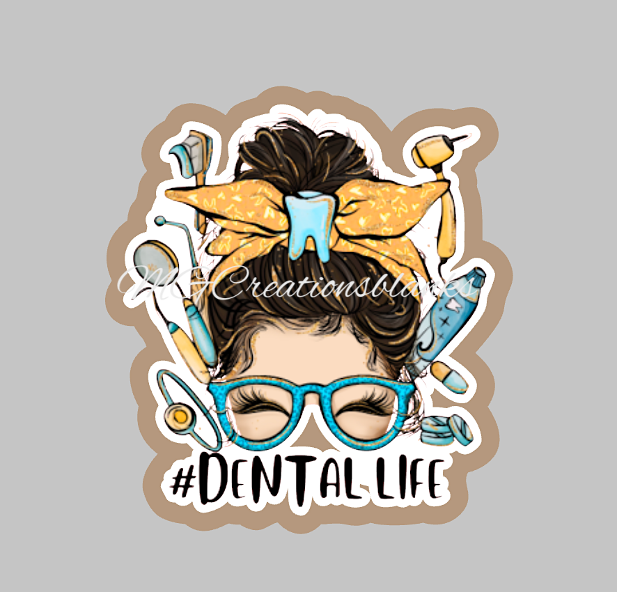 Dental Life acrylic blanks for badge reels & vinyl decal, acrylic blank, decal, vinyl decal, cast acrylic, reel, Nurse badge reel, X-rays reel