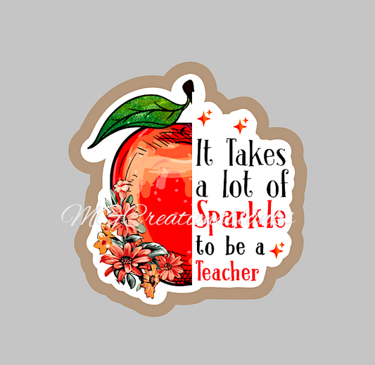Teacher Apple clear acrylic blanks for badge reels & vinyl decal, acrylic blank, decal, vinyl decal, cast acrylic, apple badge reel