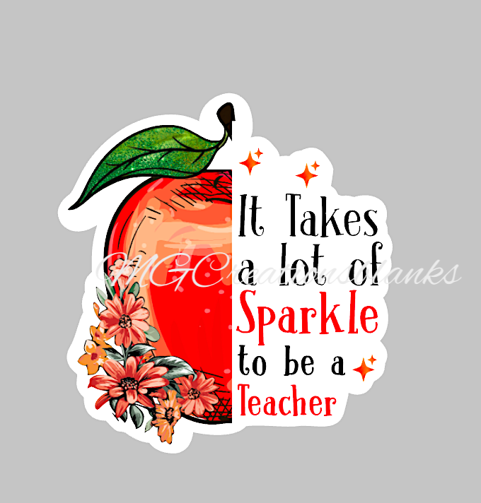 Teacher Apple clear acrylic blanks for badge reels & vinyl decal, acrylic blank, decal, vinyl decal, cast acrylic, apple badge reel
