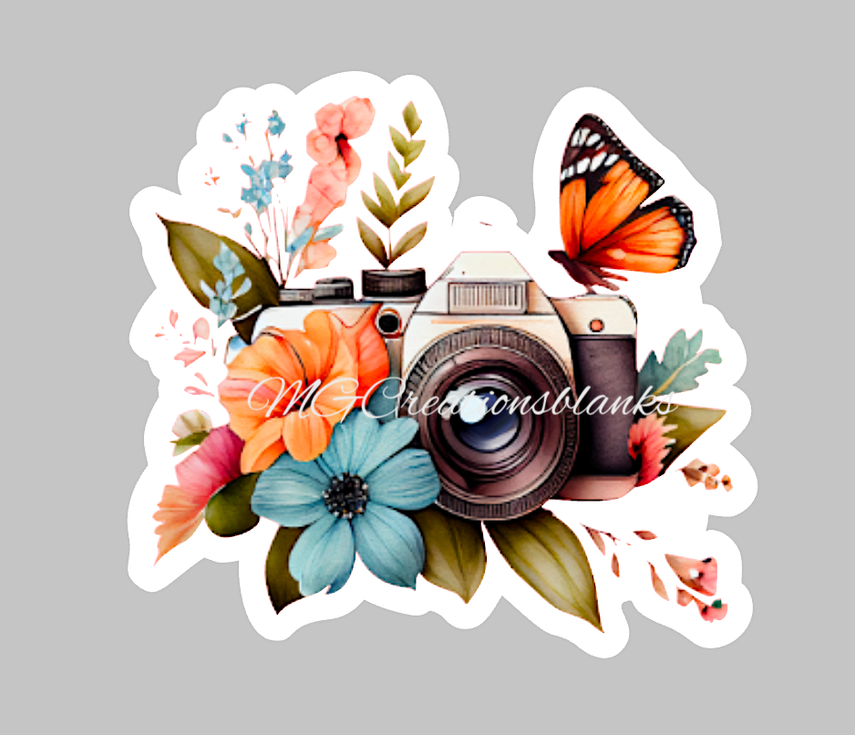 Camera acrylic blanks for badge reels & vinyl decal, acrylic blank, decal, vinyl decal, cast acrylic, blank reel, Photographer badge reel