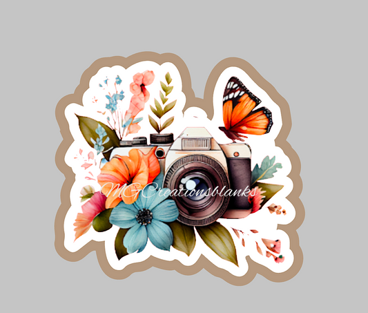 Camera acrylic blanks for badge reels & vinyl decal, acrylic blank, decal, vinyl decal, cast acrylic, blank reel, Photographer badge reel