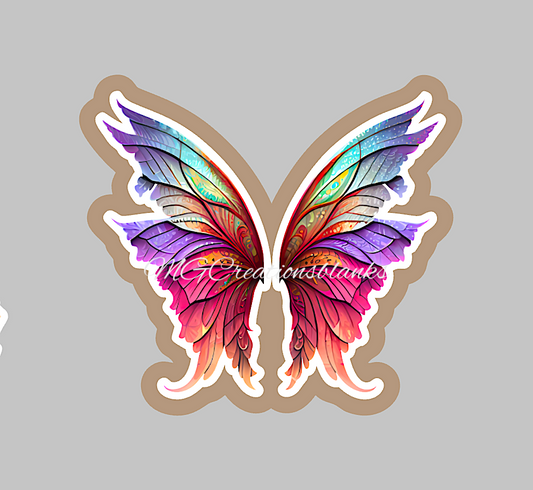 Fairy wings acrylic blank for badge reels & vinyl decal, acrylic blank, decal, vinyl decal, cast acrylic, reel, Hippie badge reel