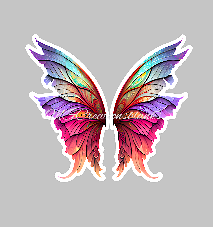 Fairy wings acrylic blank for badge reels & vinyl decal, acrylic blank, decal, vinyl decal, cast acrylic, reel, Hippie badge reel
