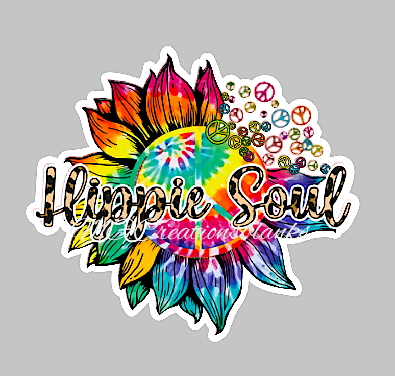 Hippie Soul acrylic blanks for badge reels & vinyl decal, acrylic blank, decal, vinyl decal, cast acrylic, reel, Hippie badge reel