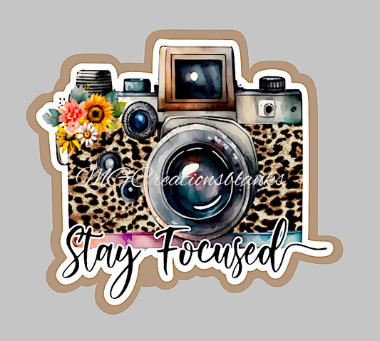 Stay focused acrylic blank for badge reels & vinyl decal, acrylic blank, decal, vinyl decal, cast acrylic, badge reel, stay focused