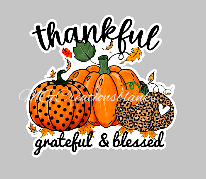 Thankful clear acrylic blanks for badge reels with matching vinyl decal, acrylic blank, decal, vinyl decal, Thankful Fall acrylic blank