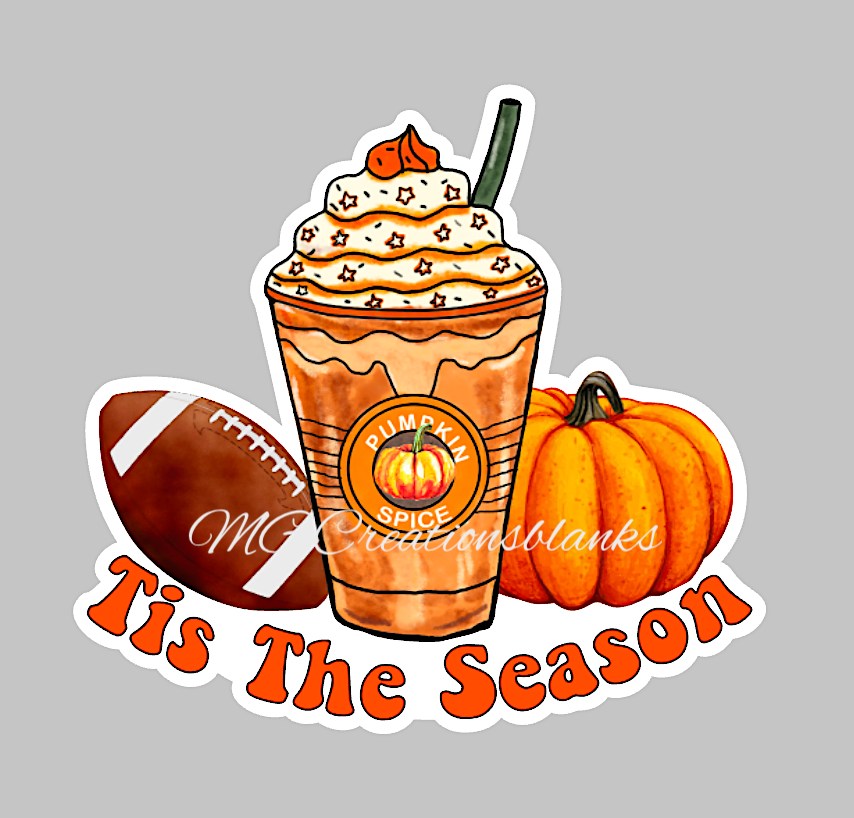 Fall football season clear acrylic blanks for badge reels with matching vinyl decal, acrylic blank, decal, vinyl decal, Fall acrylic blank