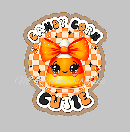 Candy corn acrylic blanks for badge reels & vinyl decal, fall acrylic blank, Candy corn vinyl decal, fall cast acrylic candy corn badge reel, candy corn