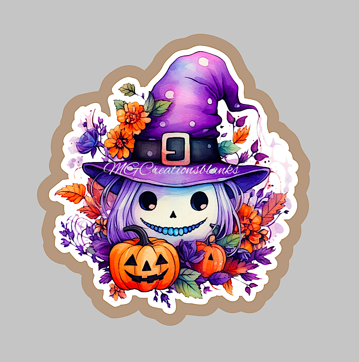 Halloween witch clear acrylic blanks for badge reels with matching vinyl decal, acrylic blank, decal, vinyl decal, Halloween witch acrylic blank, Halloween pumpkin, witch, pumpkin